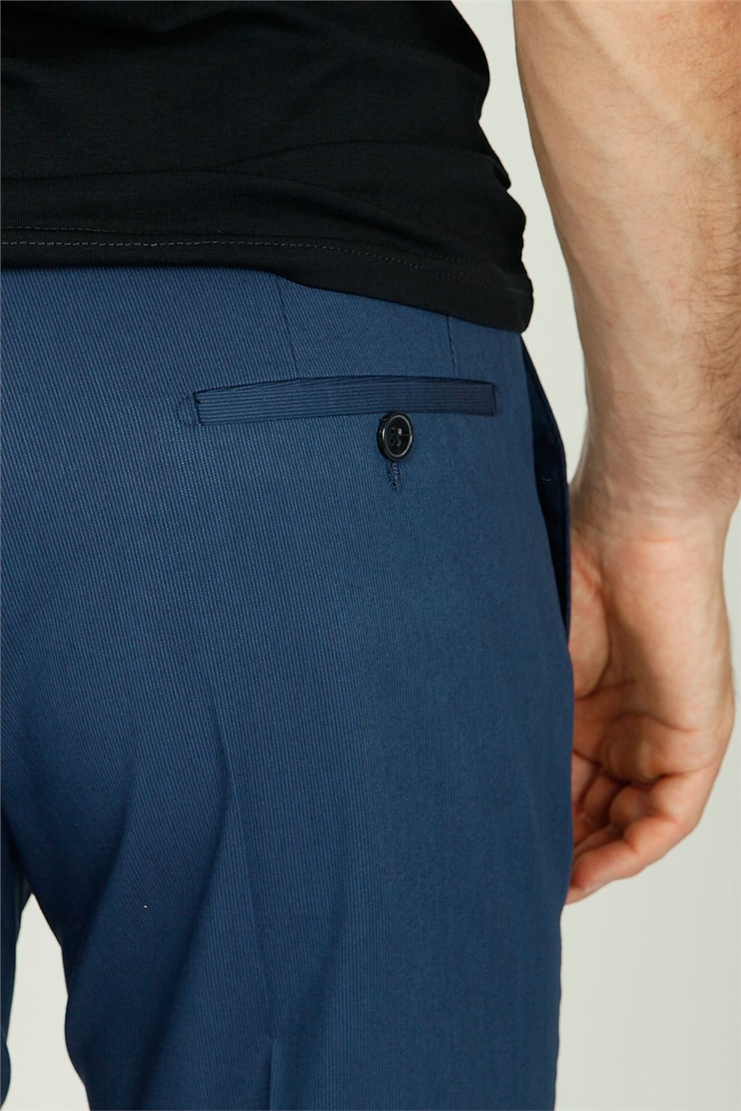 Lacivert Comfort Fit Pilesiz Pantolon
