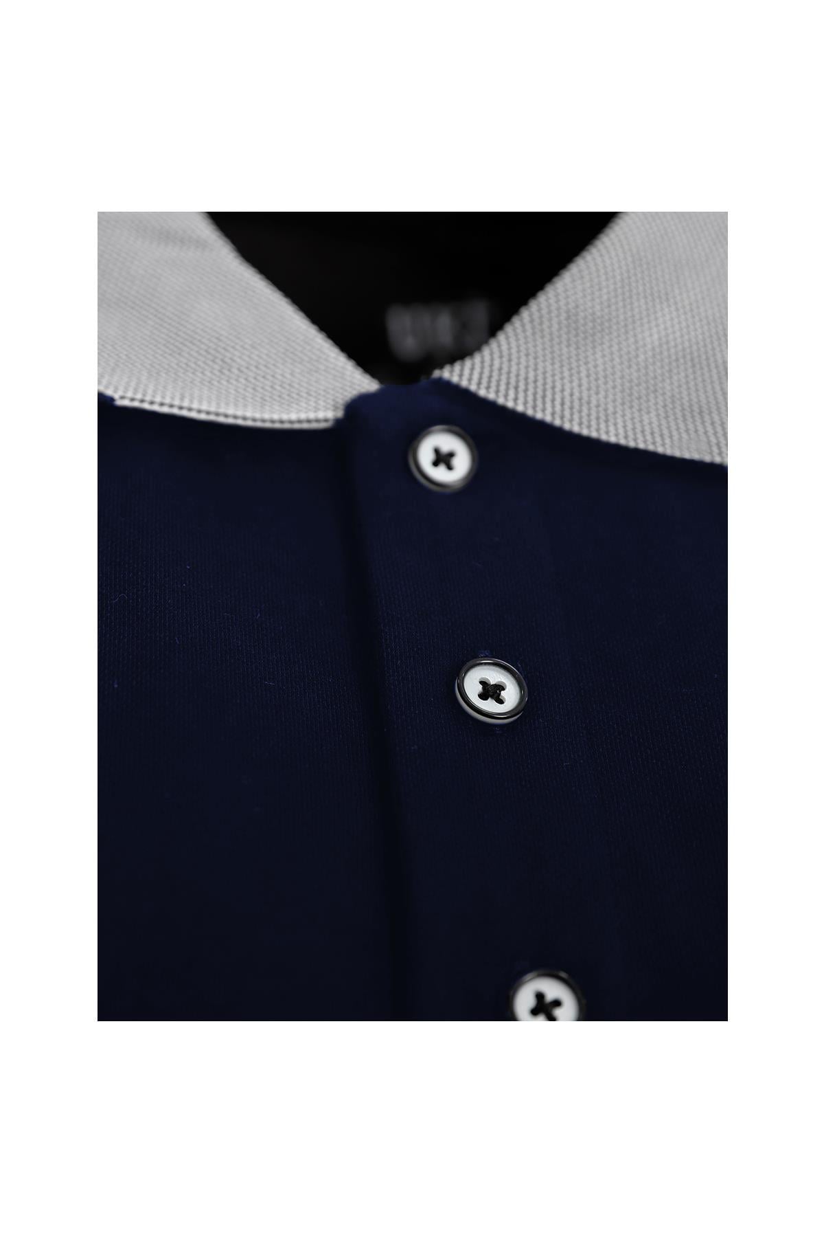 LACİVERT Comfort Fit Polo Yaka Pike T-Shirt