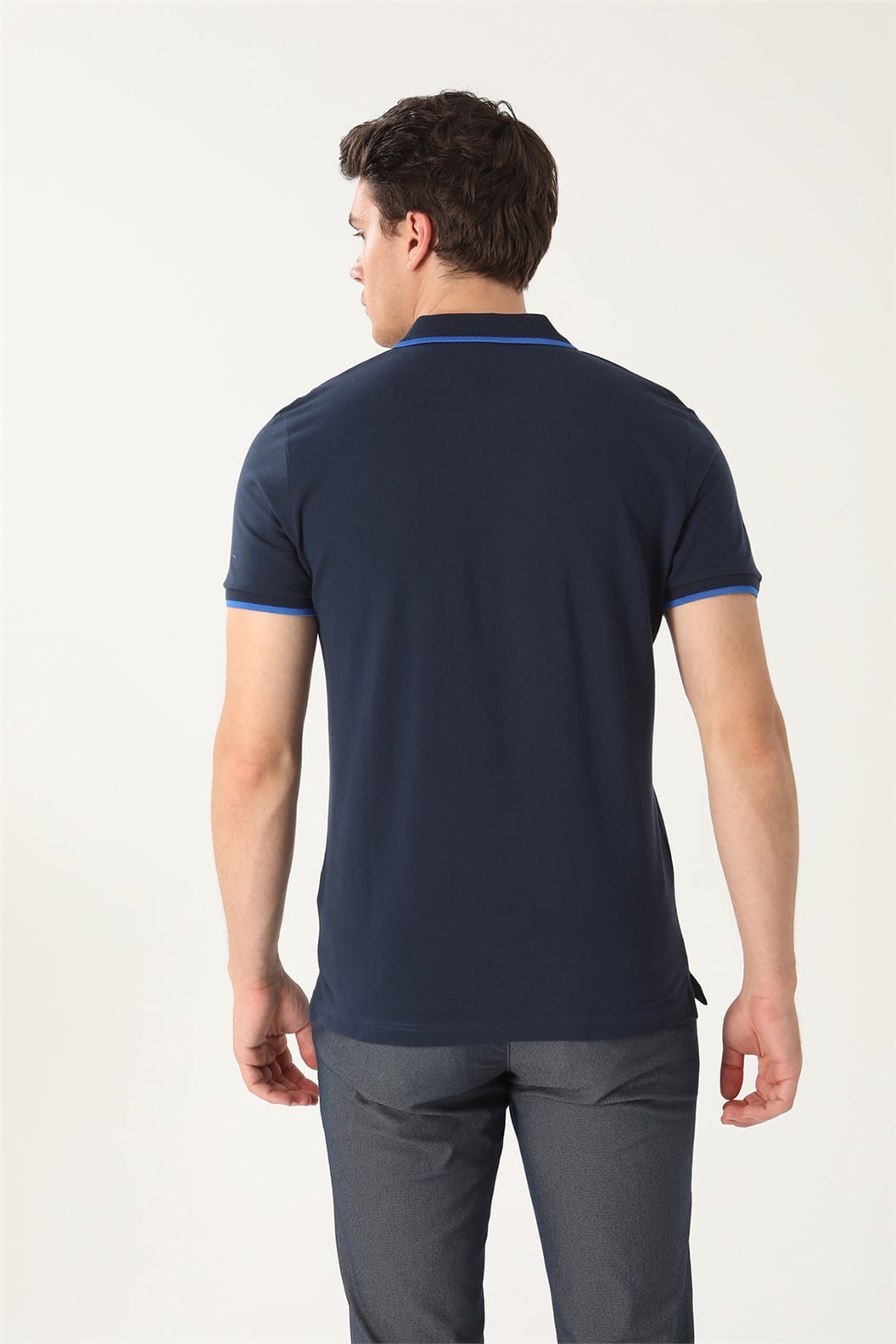 Lacivert Comfort Fit Polo Yaka T-Shirt