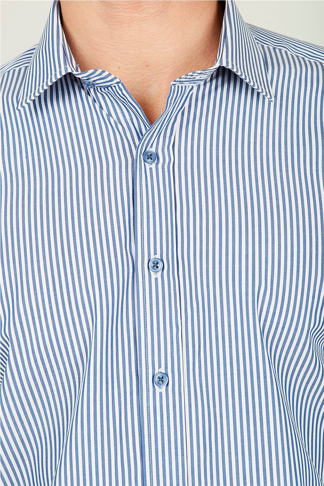 Lacivert Comfort Fit Uzun Kol Gömlek