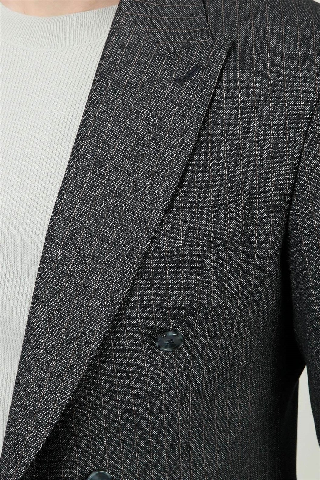 Lacivert Kruvaze Comfort Fit 6 Drop Takım Elbise