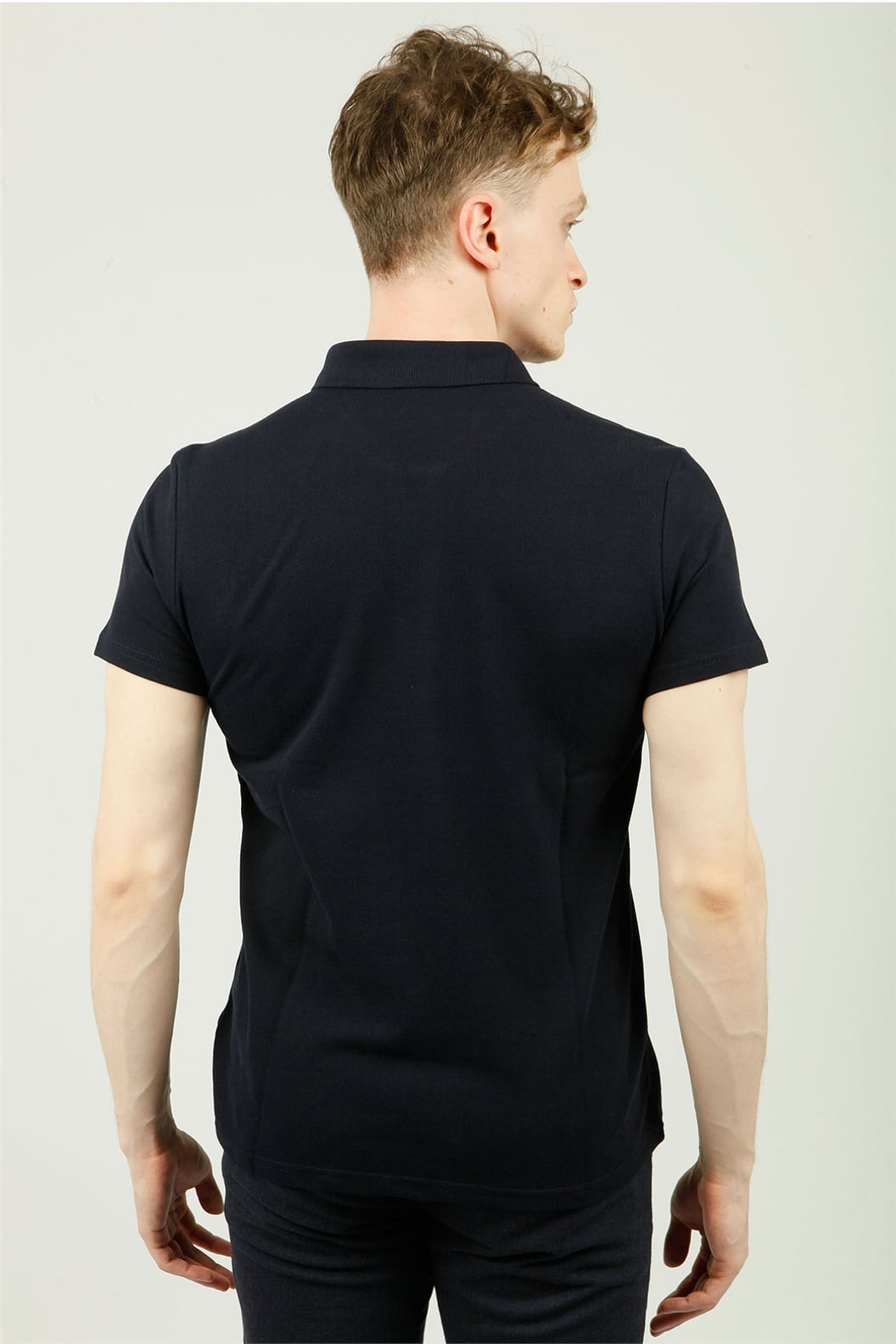 Lacivert Polo Yaka Comfort Fit Pike T-shirt