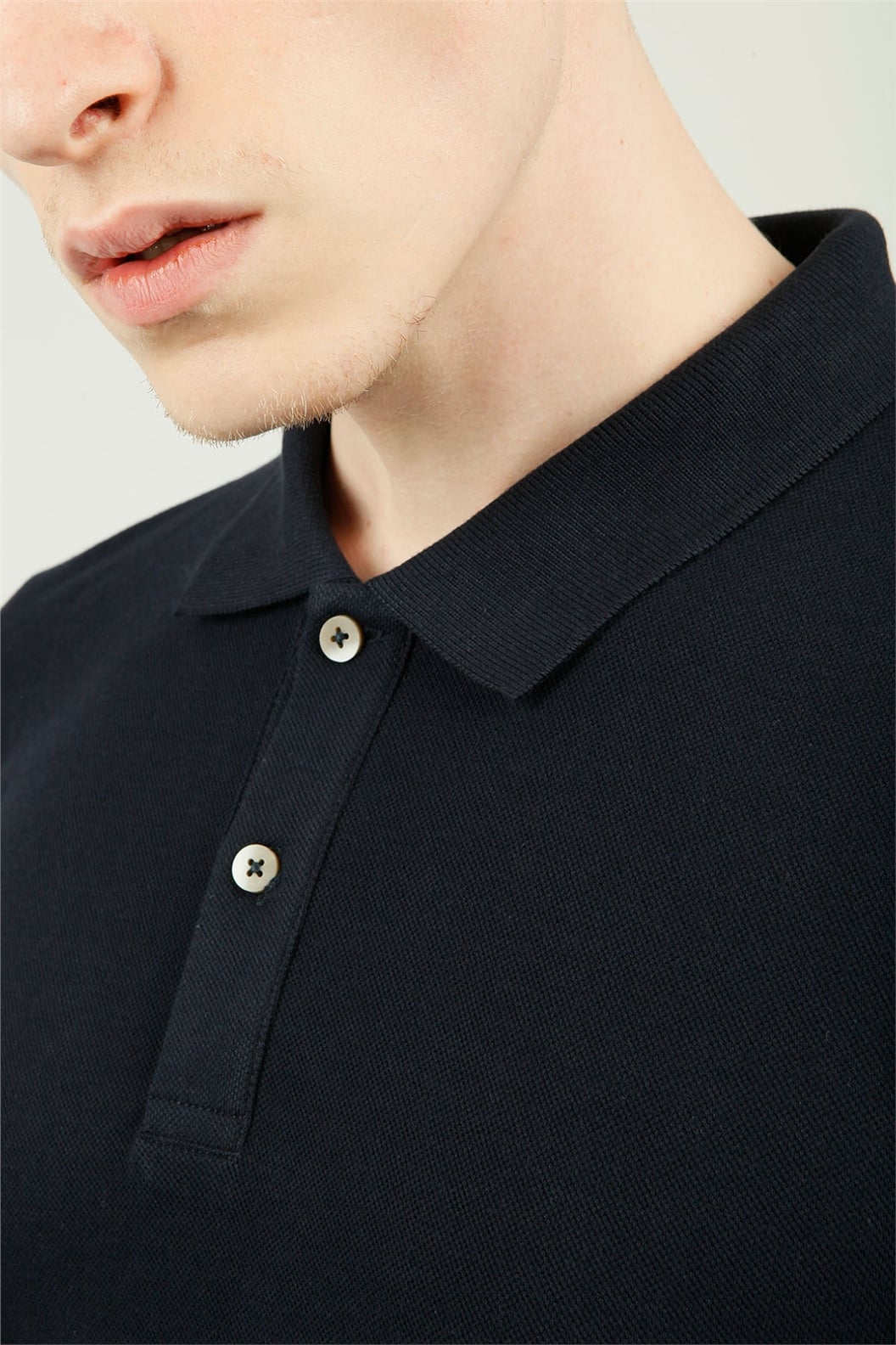 Lacivert Polo Yaka Comfort Fit Pike T-shirt
