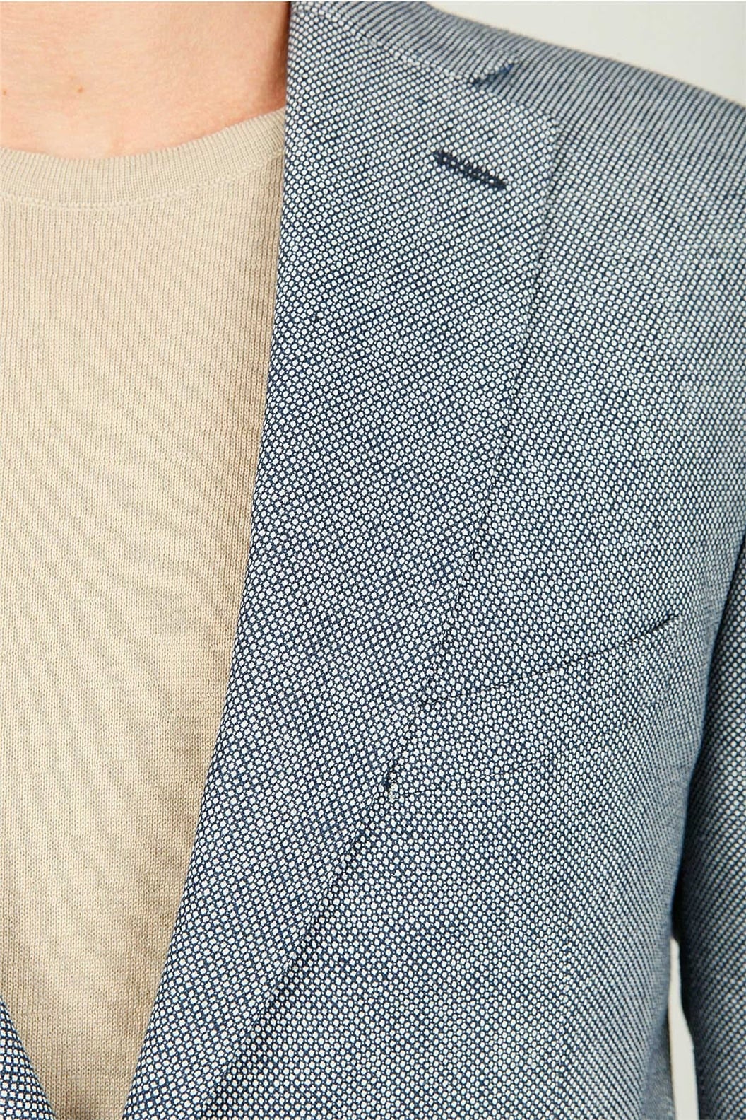 Lacivert Regular Fit 6 Drop Ceket