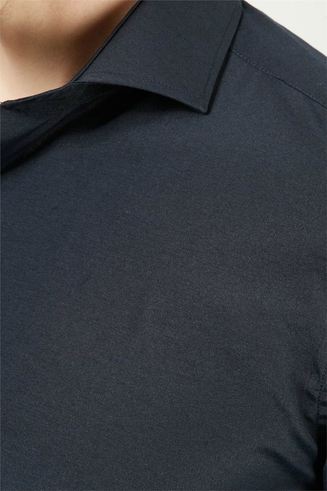 Lacivert Regular Fit Uzun Kol Gömlek