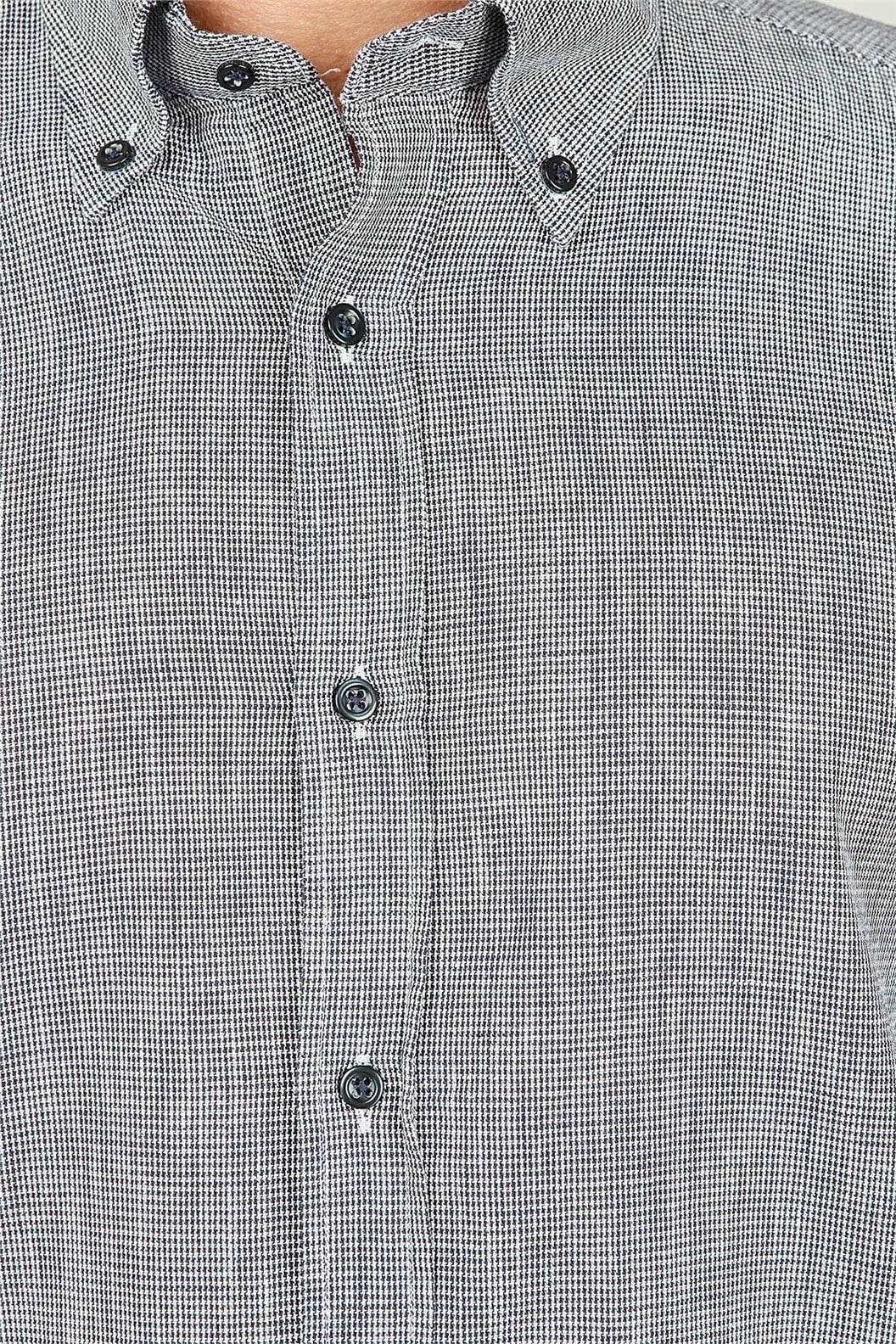 Lacivert Regular Fit Uzun Kol Gömlek