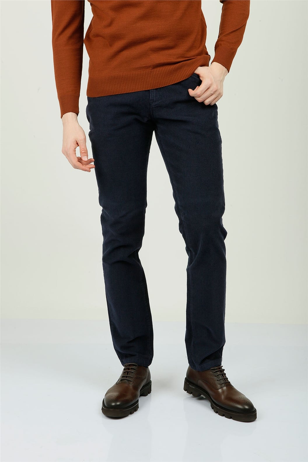 Lacivert Slim Fit 5 Cep Pantolon