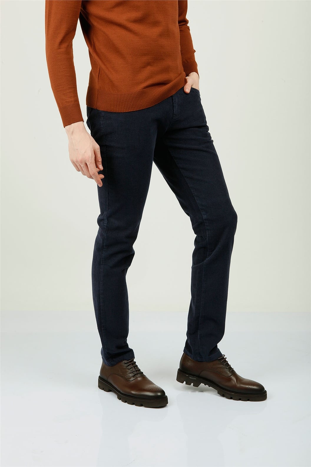 Lacivert Slim Fit 5 Cep Pantolon