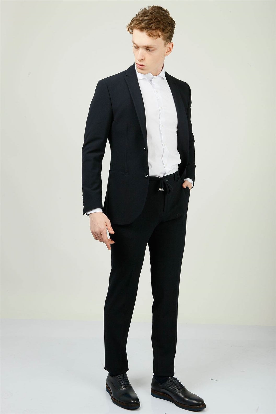 Lacivert Slim Fit 6 Drop Takım Elbise