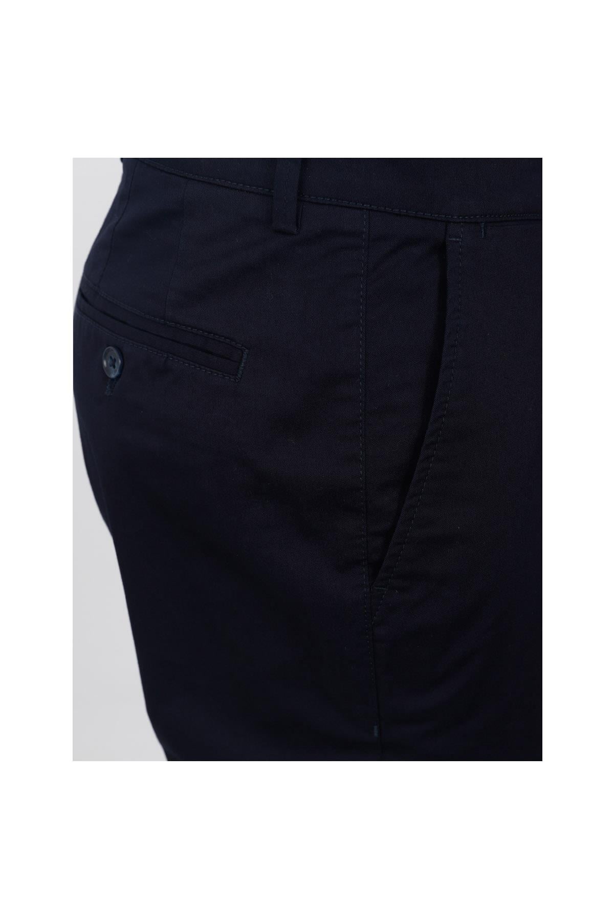 Lacivert Slim Fit Chino Pantolon