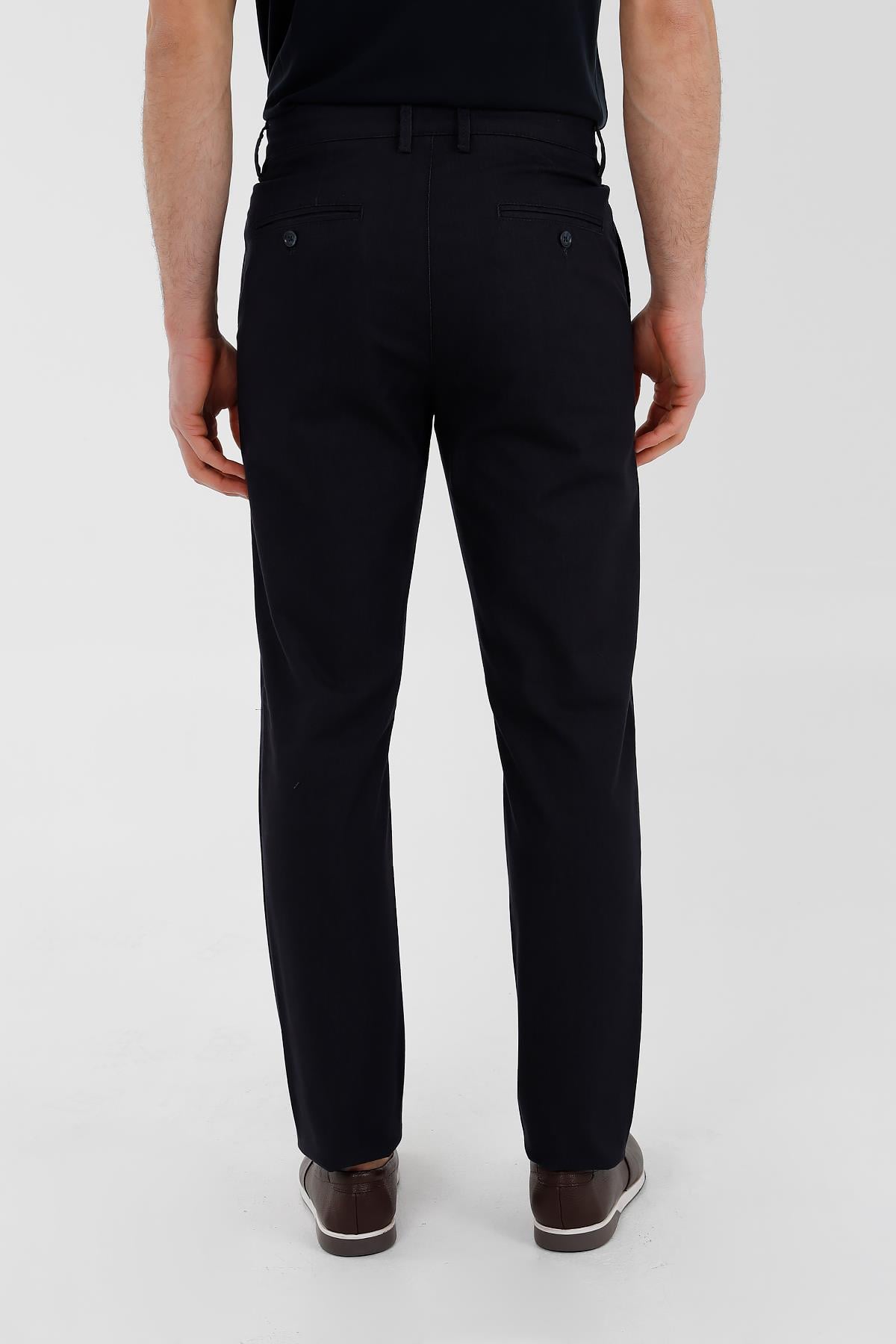 Lacivert Slim Fit Chino Pantolon