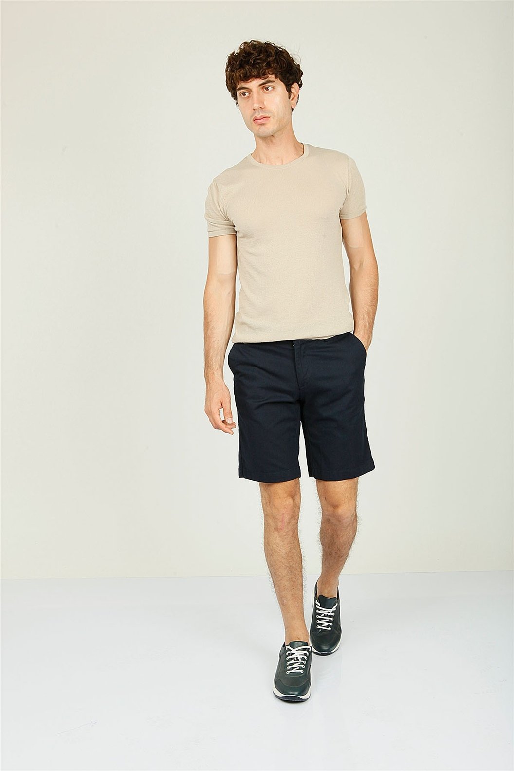 Lacivert Slim Fit  Deniz Şortu