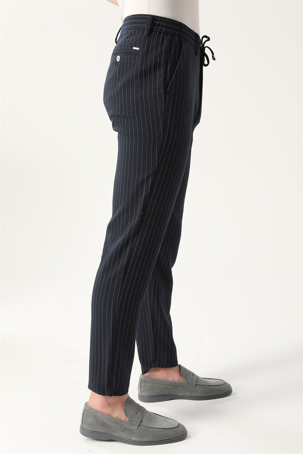Lacivert Slim Fit Jogger Pantolon