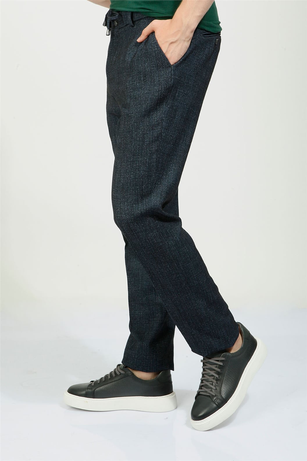 Lacivert Slim Fit Jogger Pantolon