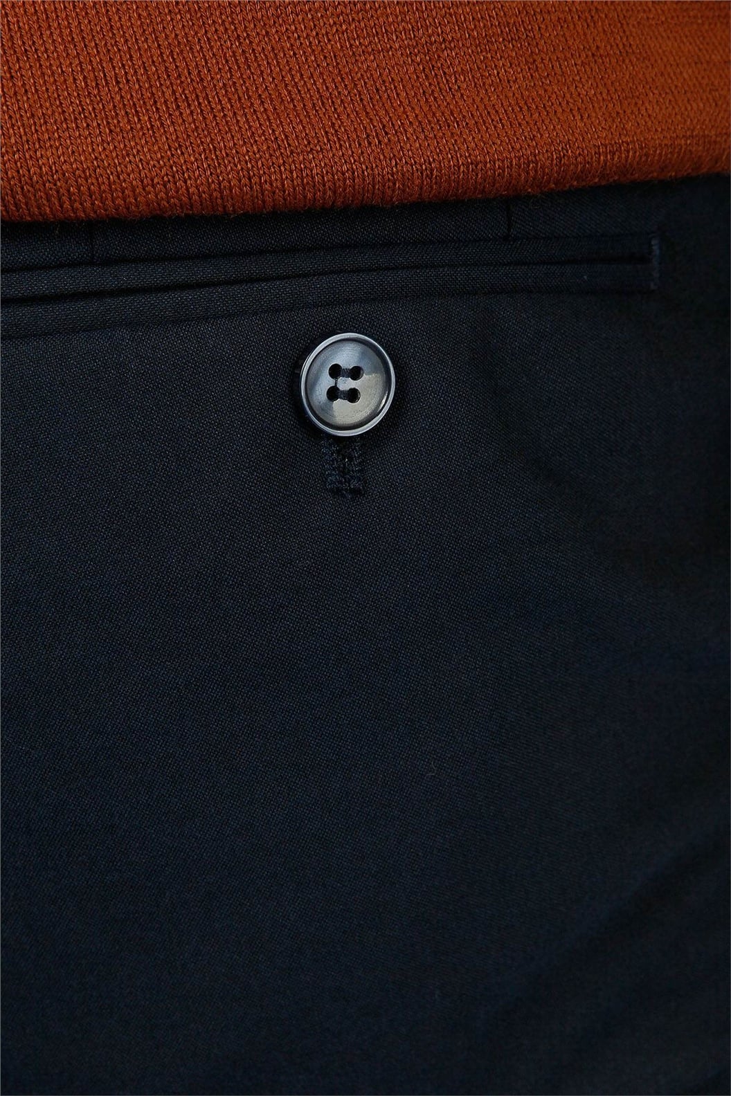 Lacivert Slim Fit Pilesiz Klasik Pantolon
