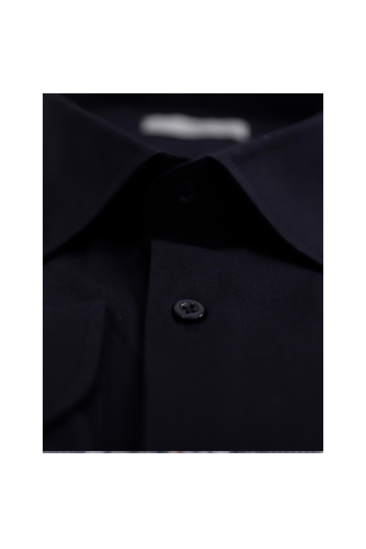 LACİVERT Slim Fit Uzun Kol Gömlek