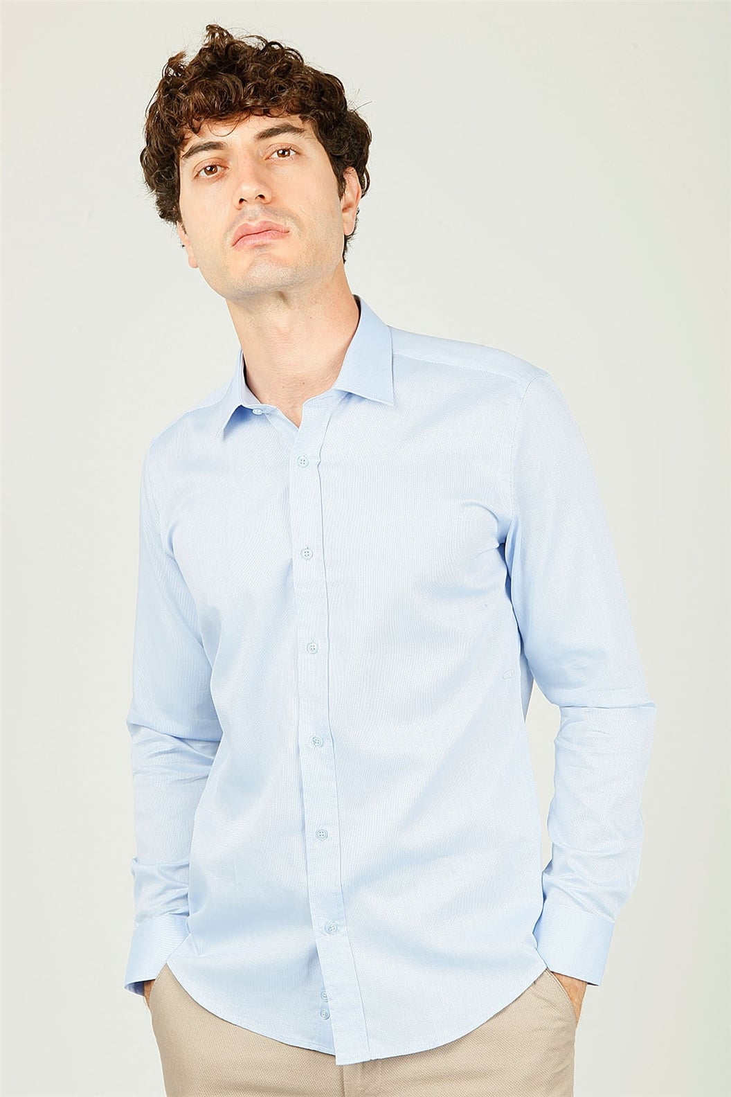 Mavi Comfort Fit Uzun Kol Gömlek