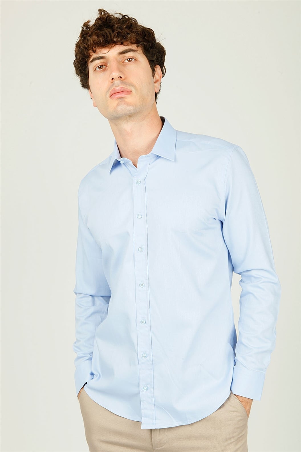 Mavi Comfort Fit Uzun Kol Gömlek