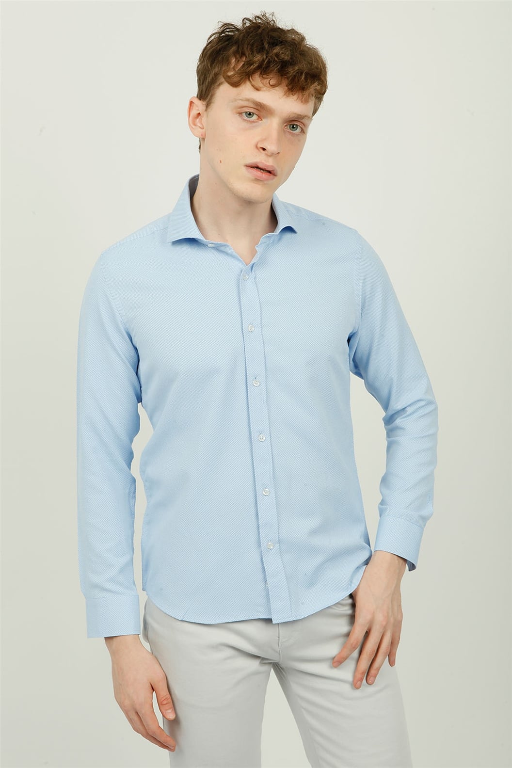Mavi Comfort Fit Uzun Kol Gömlek