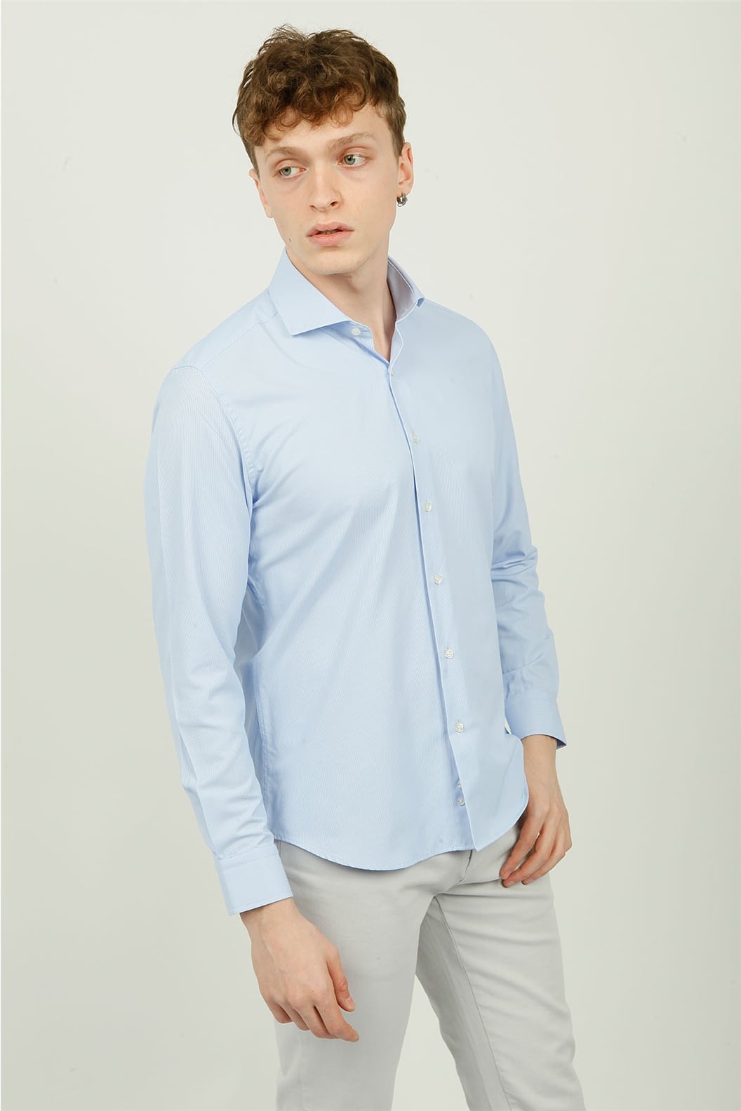 Mavi Comfort Fit Uzun Kol Gömlek