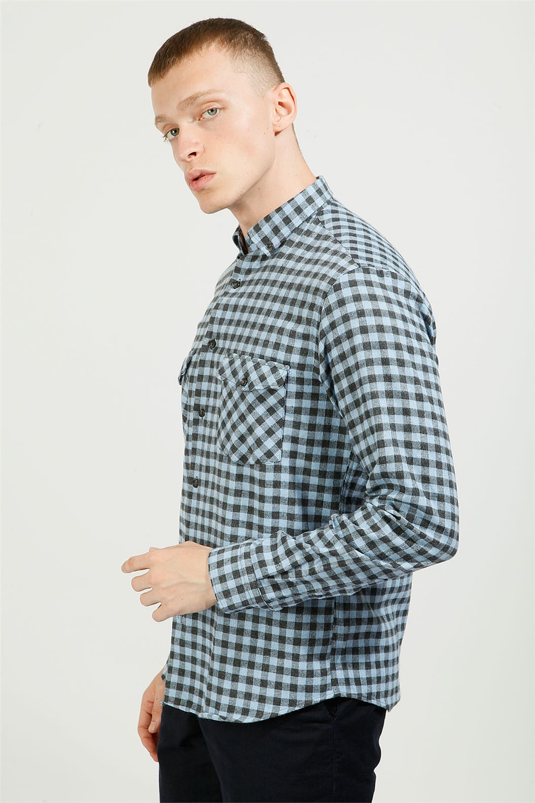 Mavi Comfort Fit Uzun Kol Gömlek
