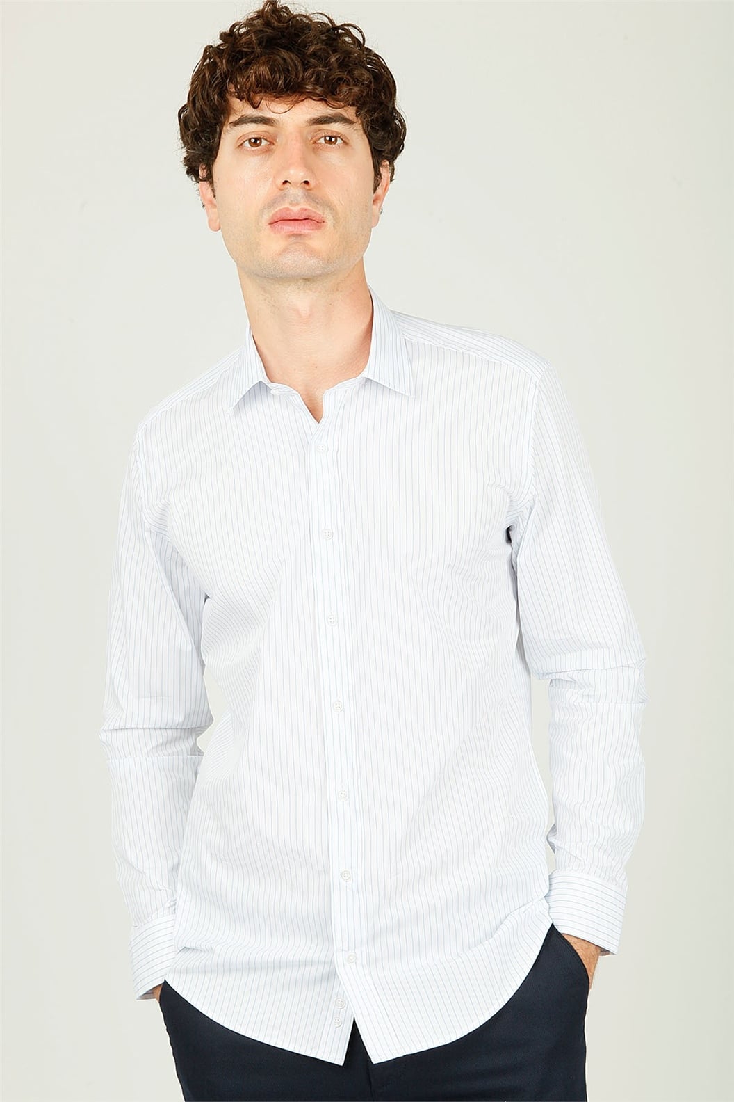 Mavi Comfort Fit Uzun Kol Gömlek
