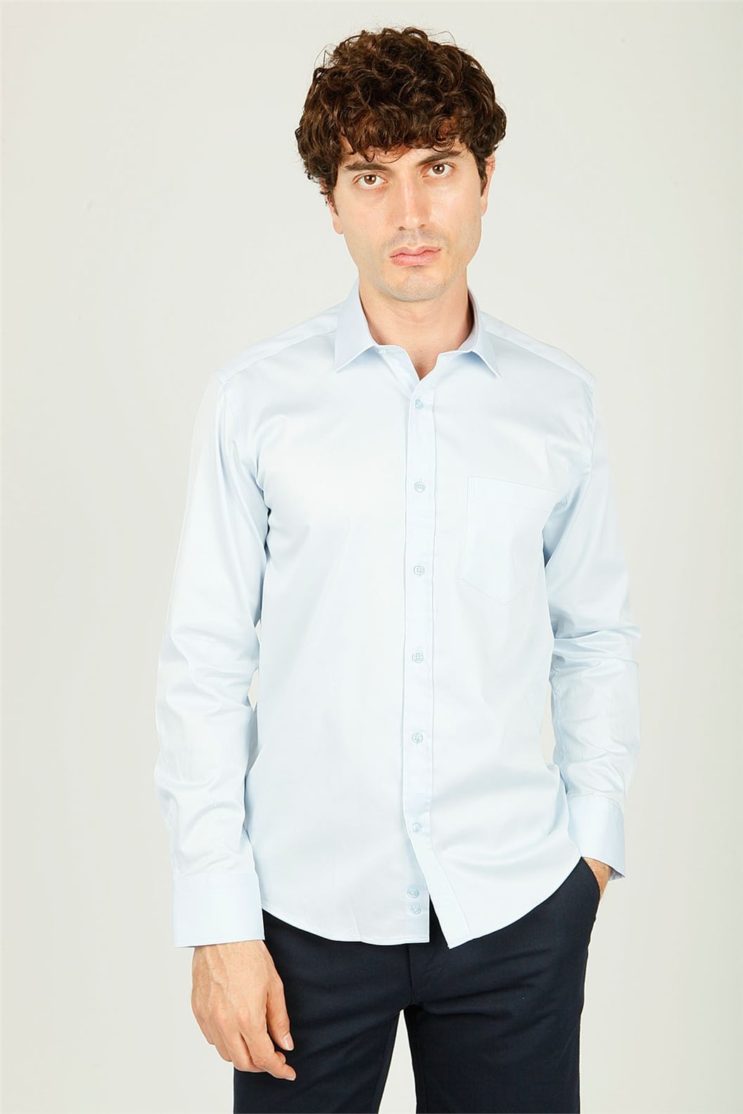 Mavi Regular Fit Uzun Kol Gömlek