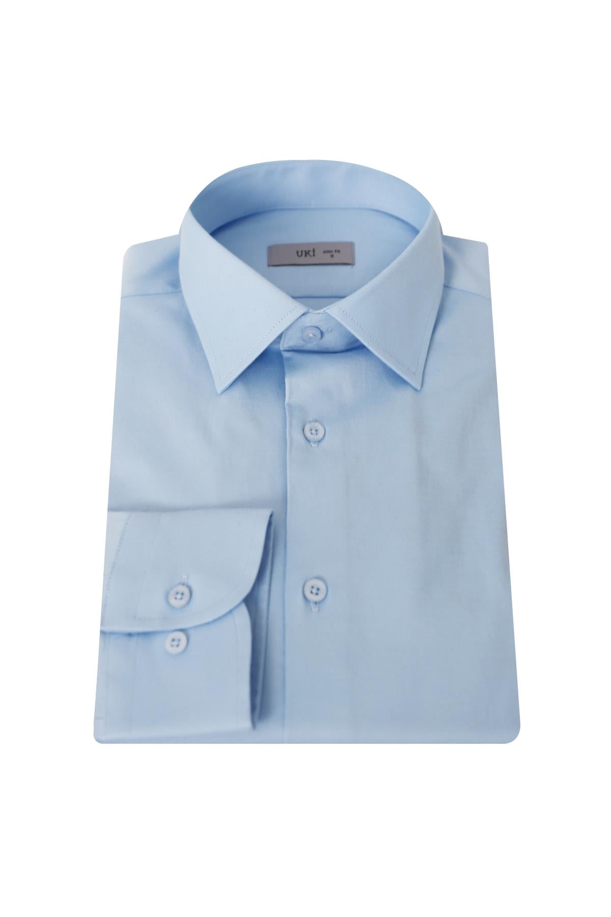 MAVİ Saten Slim Fit Klasik Gömlek