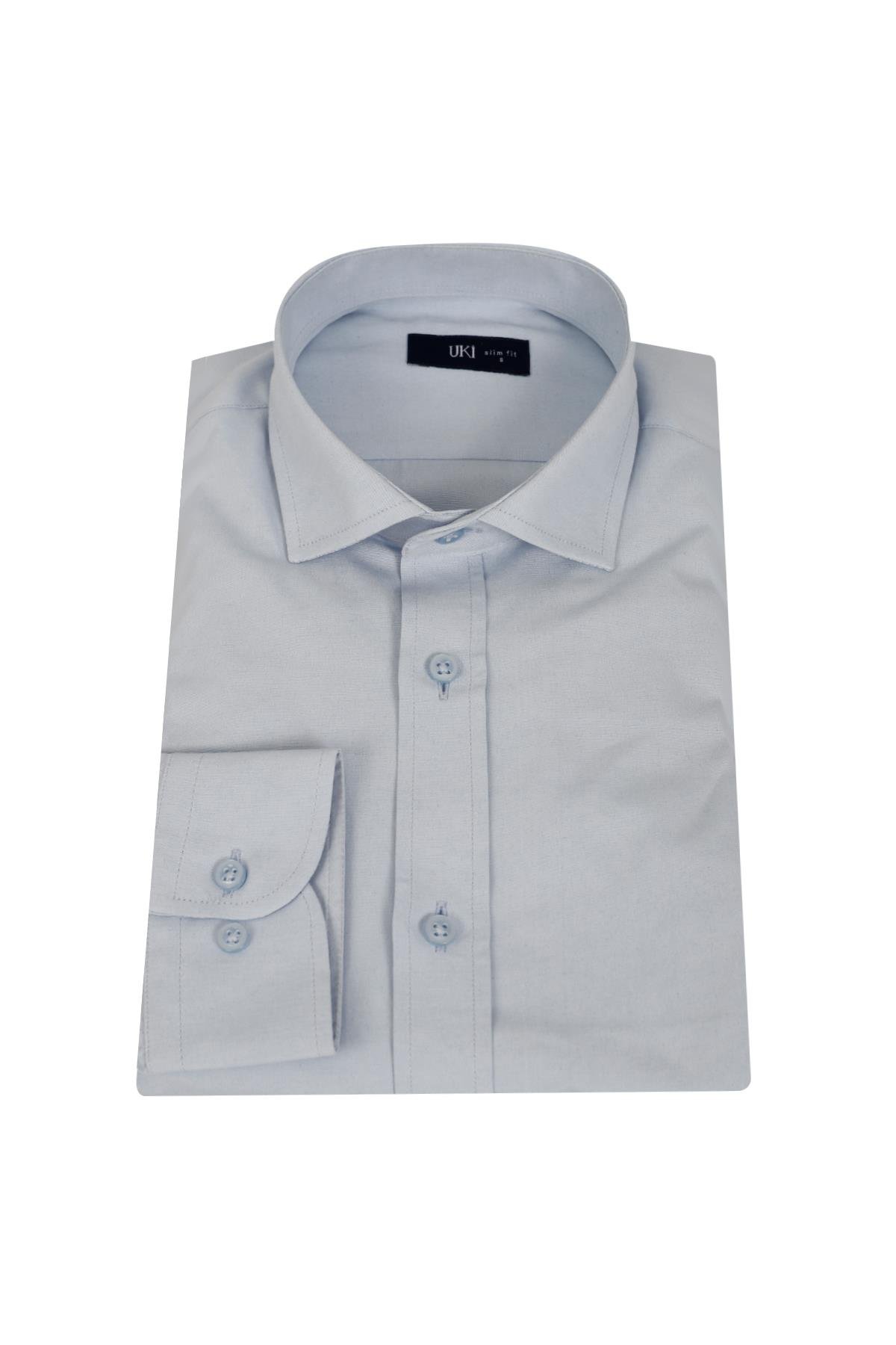 Mavi Slim Fit Uzun Kol Gömlek
