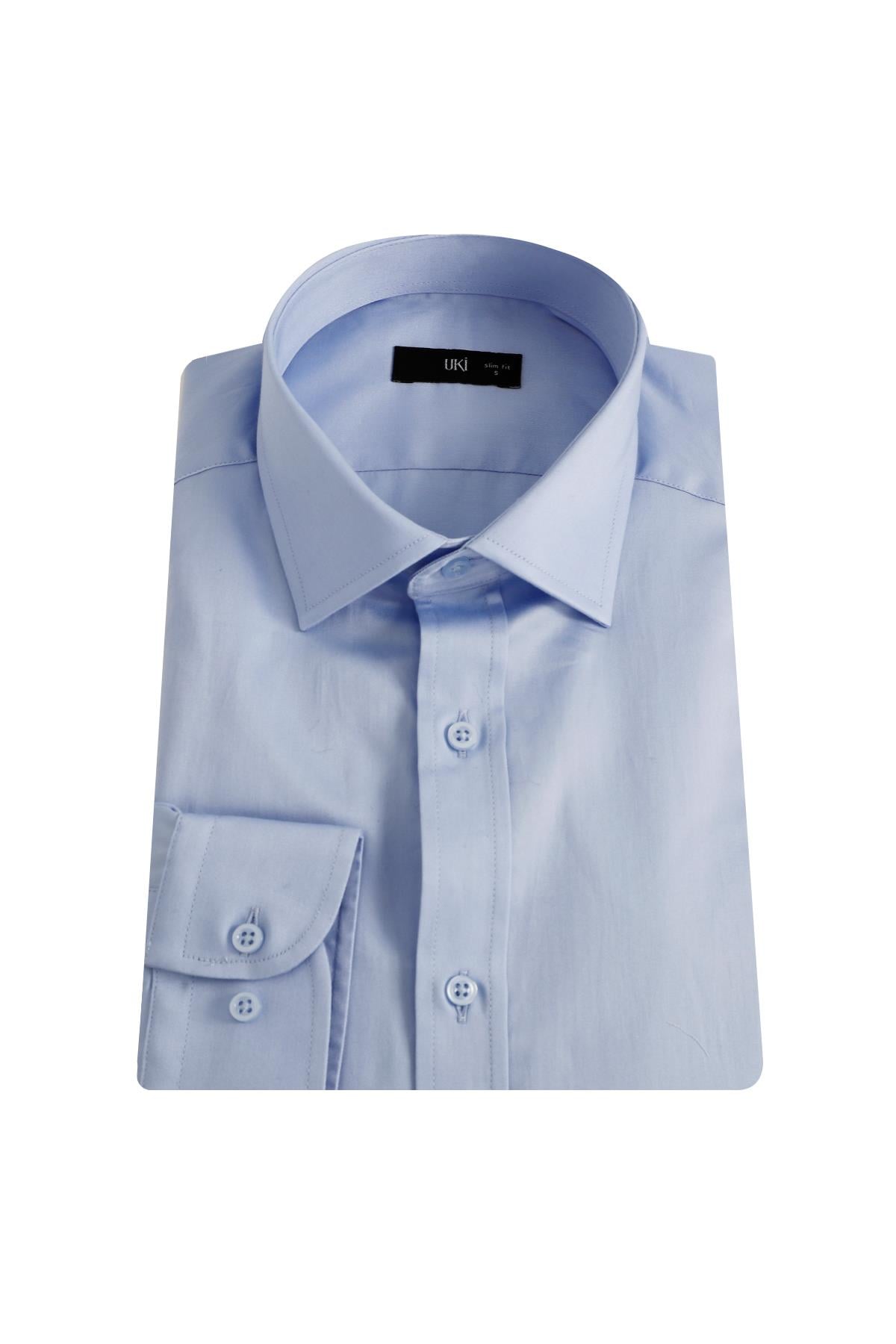 Mavi Slim Fit Uzun Kol Gömlek