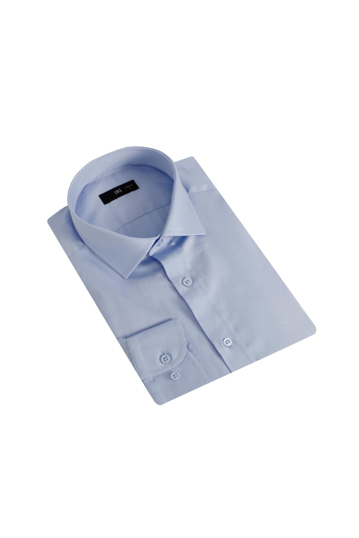 Mavi Slim Fit Uzun Kol Gömlek