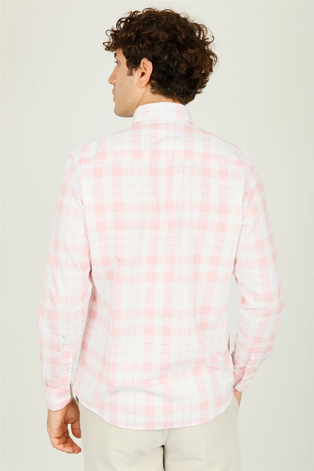 Pembe Comfort Fit Uzun Kol Gömlek