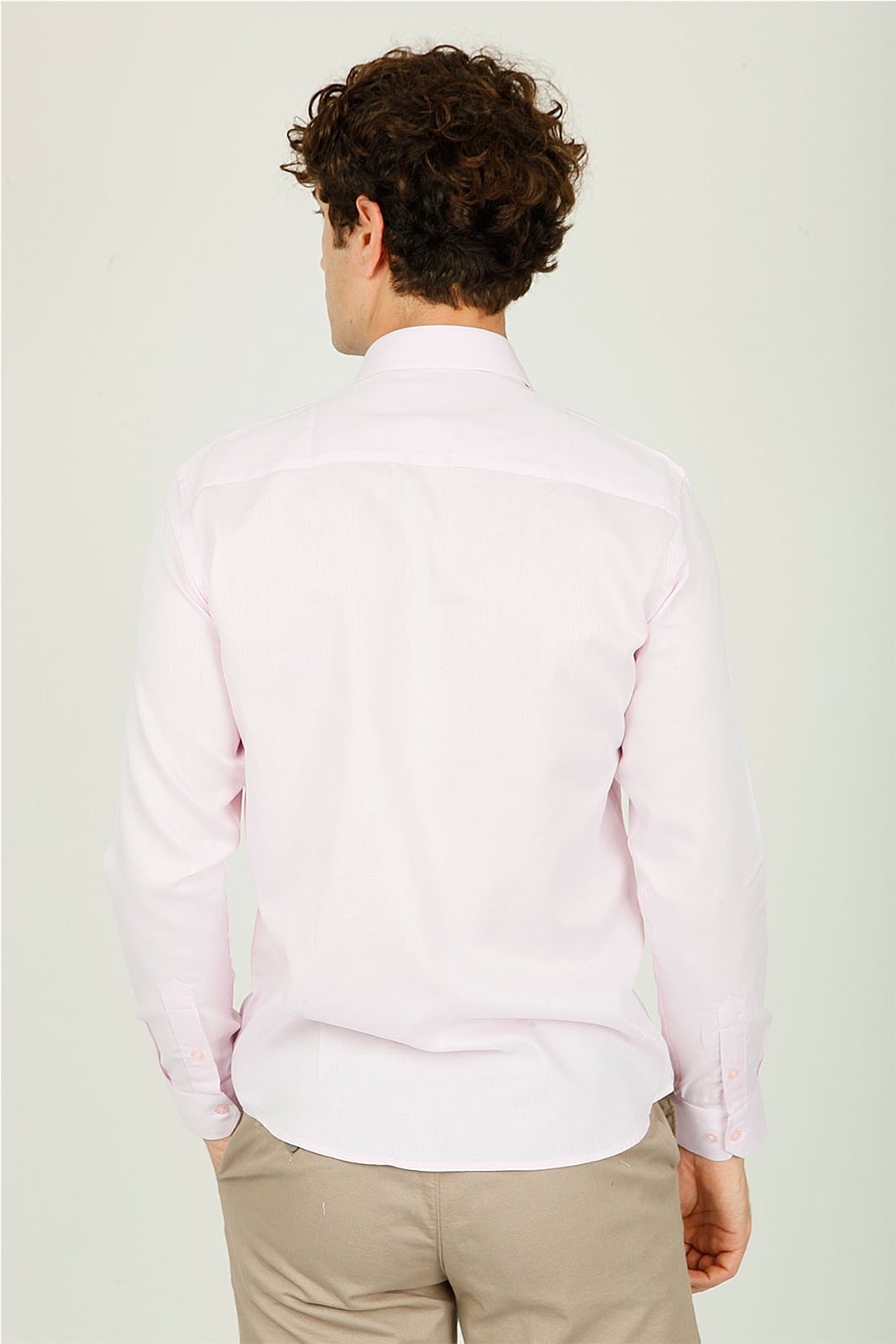 Pembe Comfort Fit Uzun Kol Gömlek