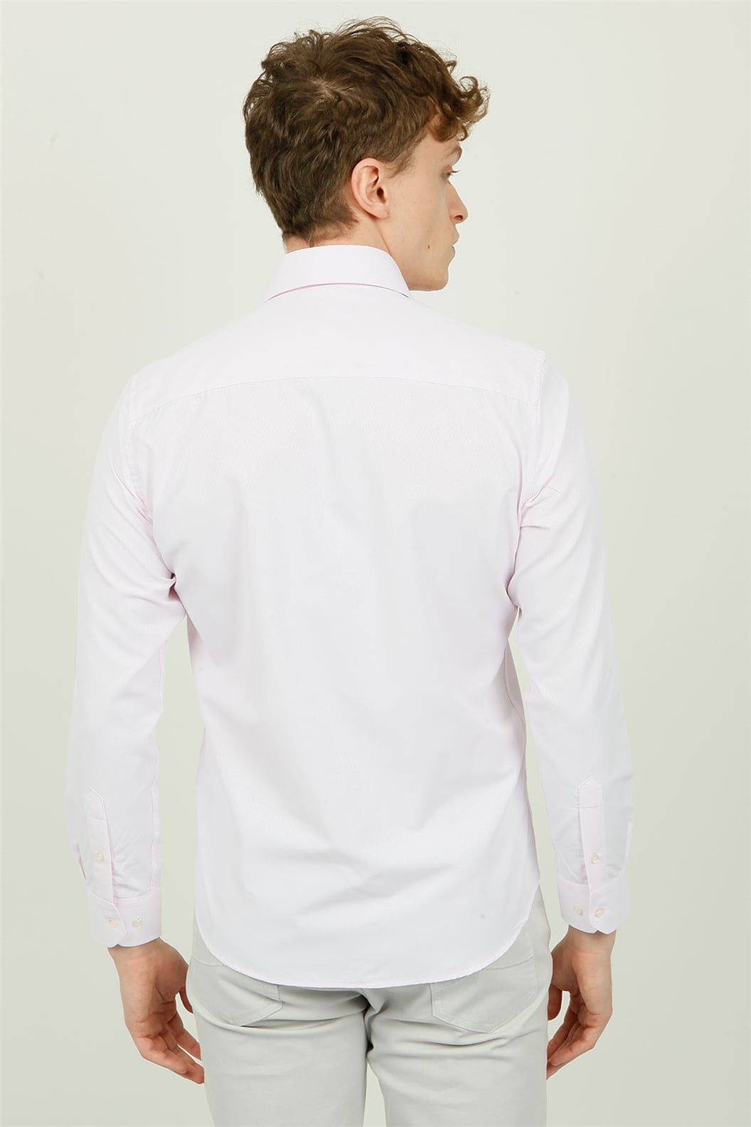 Pembe Comfort Fit Uzun Kol Gömlek