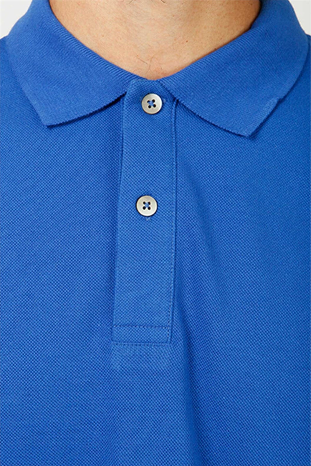 Saks Mavi Polo Yaka Comfort Fit Pike T-shirt
