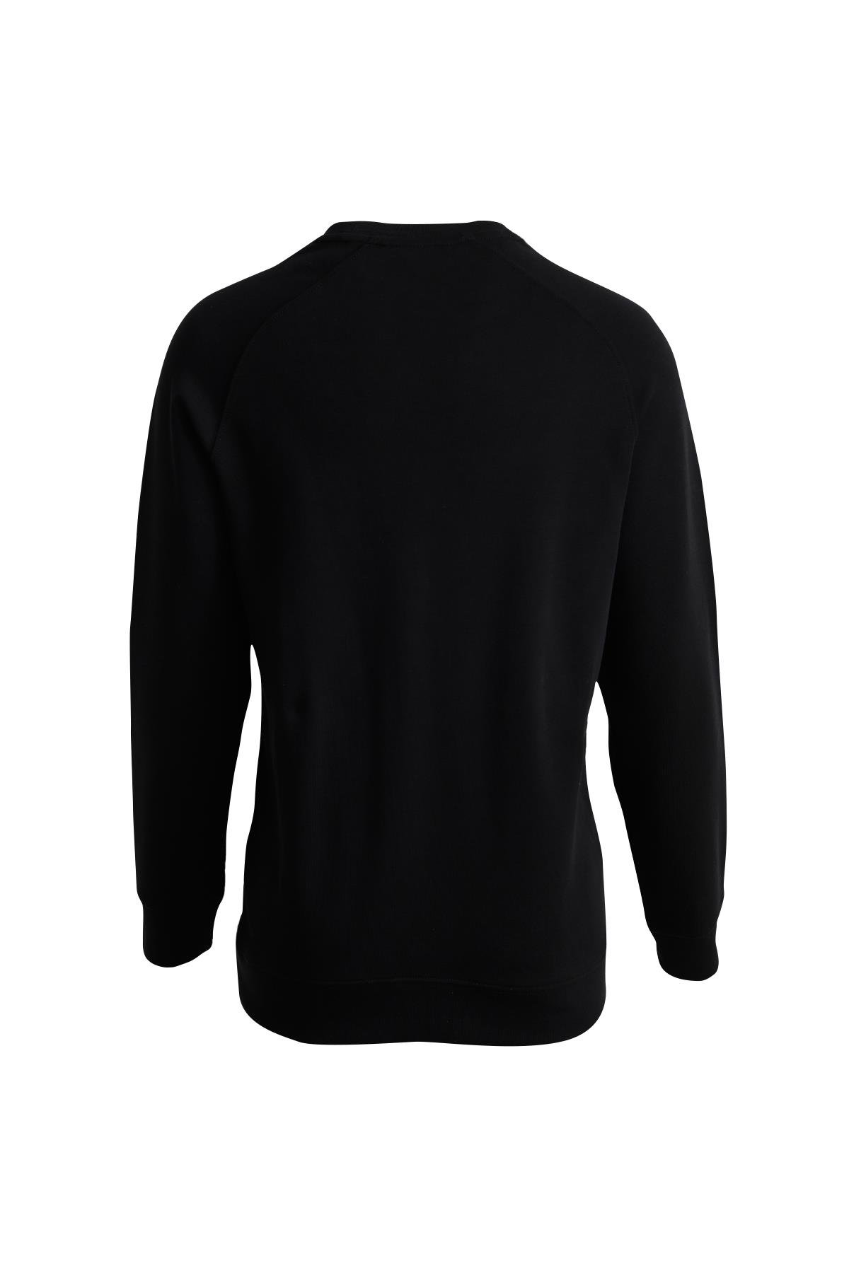 SİYAH Bisiklet Yaka Sweatshirt