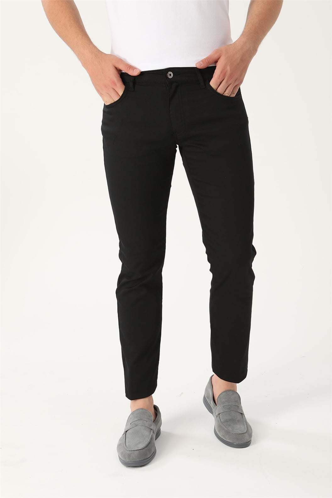 Siyah Comfort Fit 5 Cep Pantolon