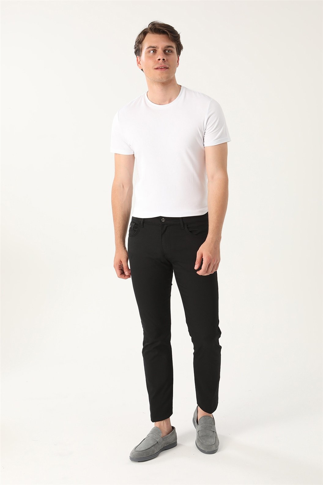 Siyah Comfort Fit 5 Cep Pantolon