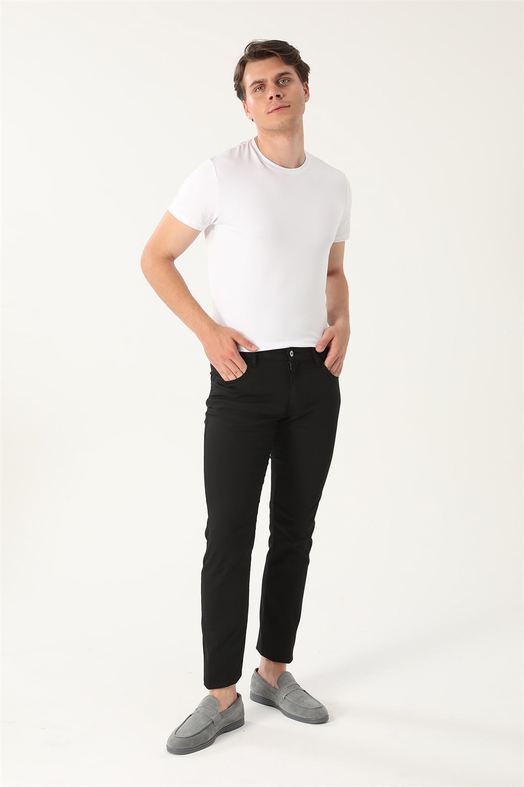 Siyah Comfort Fit 5 Cep Pantolon