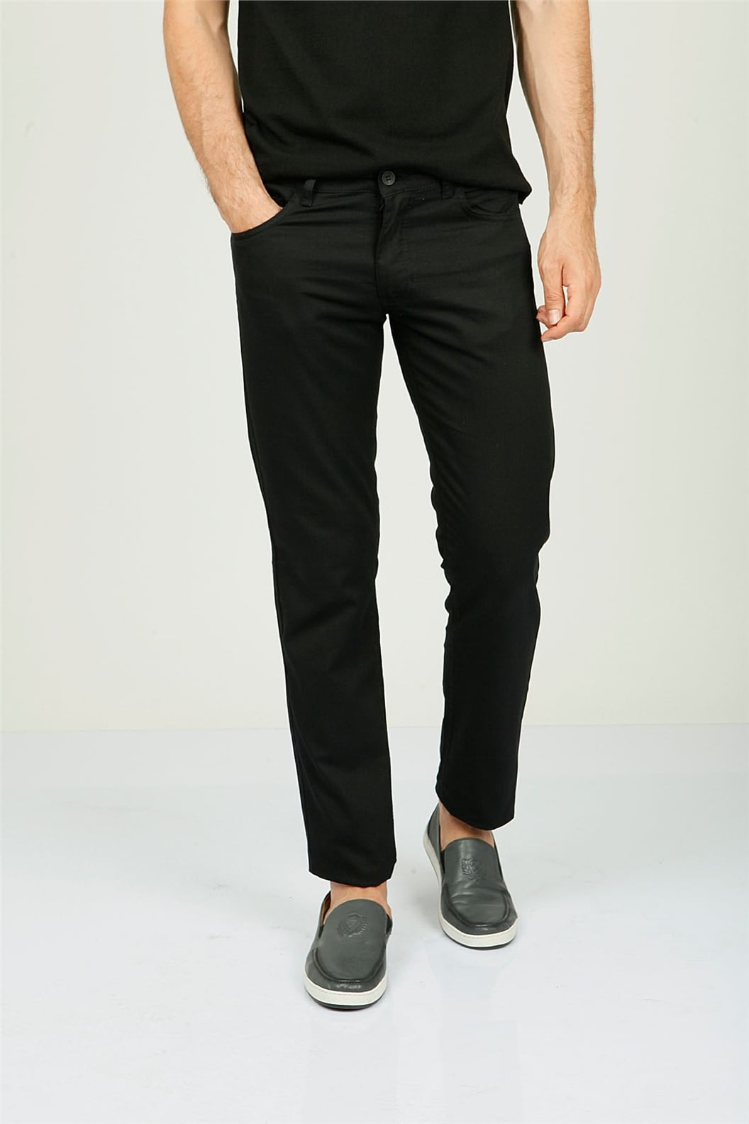 Siyah Comfort Fit 5 Cep Pantolon