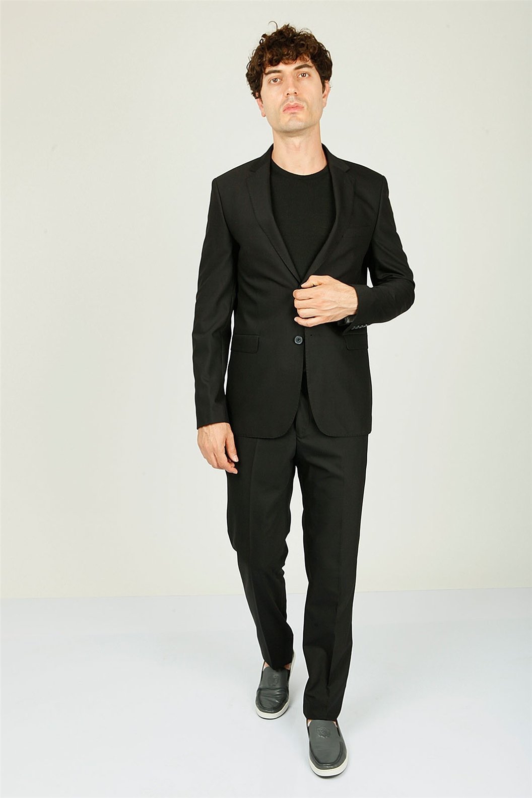 Siyah Comfort Fit 8 Drop Takım Elbise