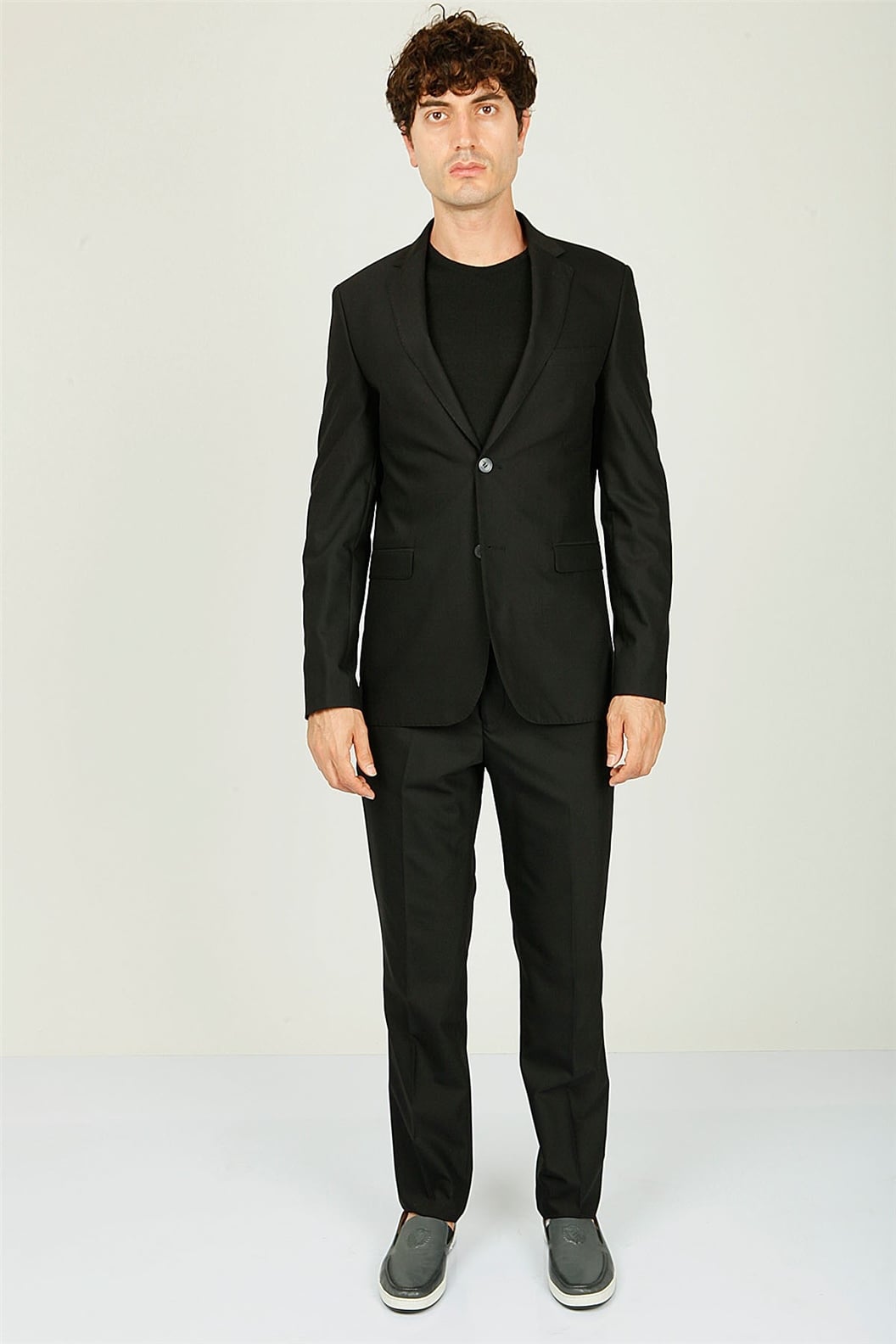 Siyah Comfort Fit 8 Drop Takım Elbise
