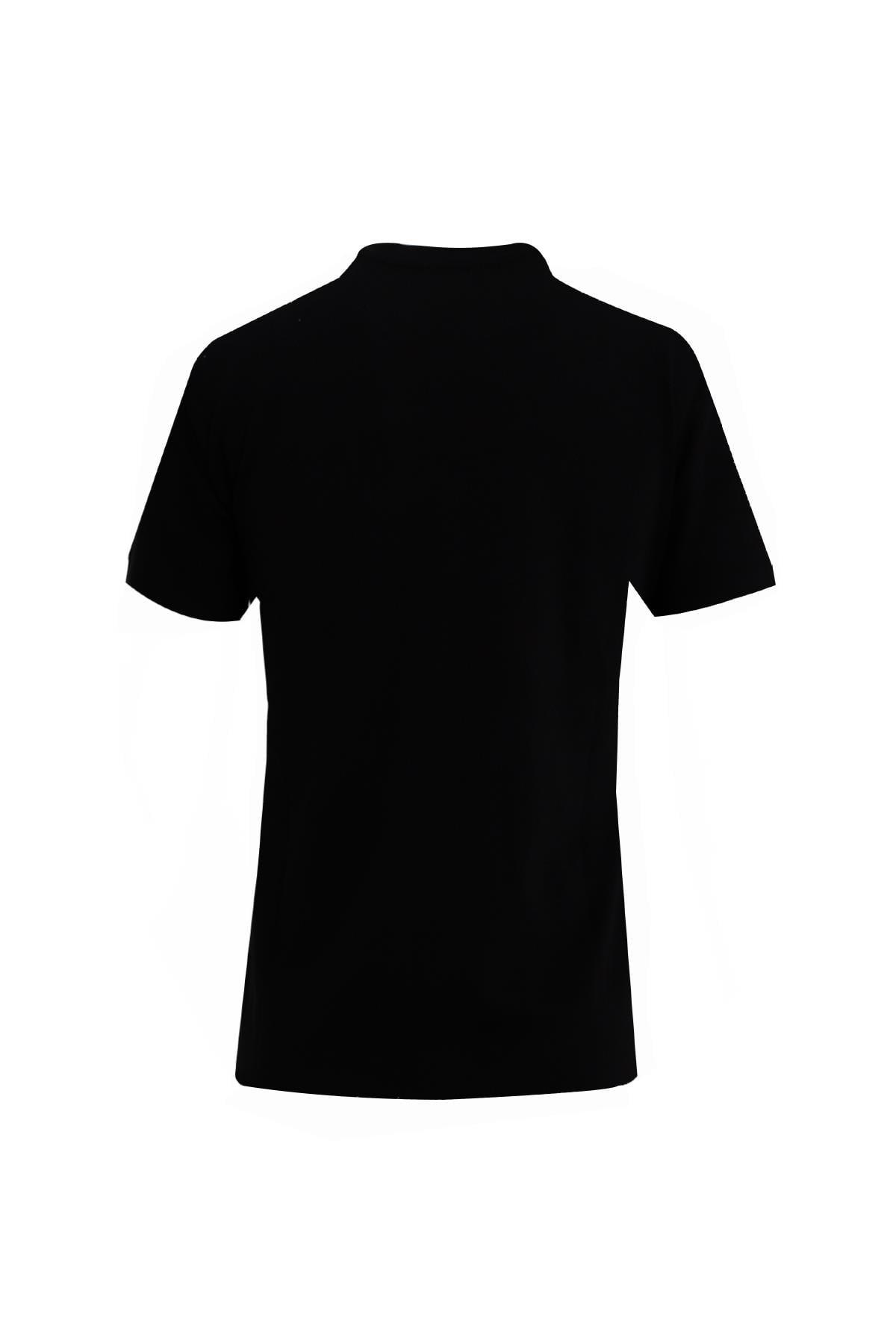 SİYAH Comfort Fit Bisiklet Yaka Basic T-Shirt