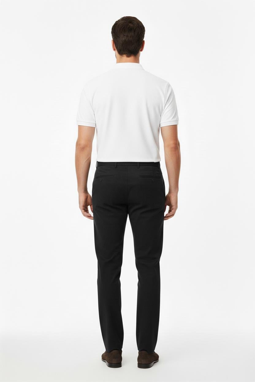 SİYAH Comfort Fit Chino Pantolon