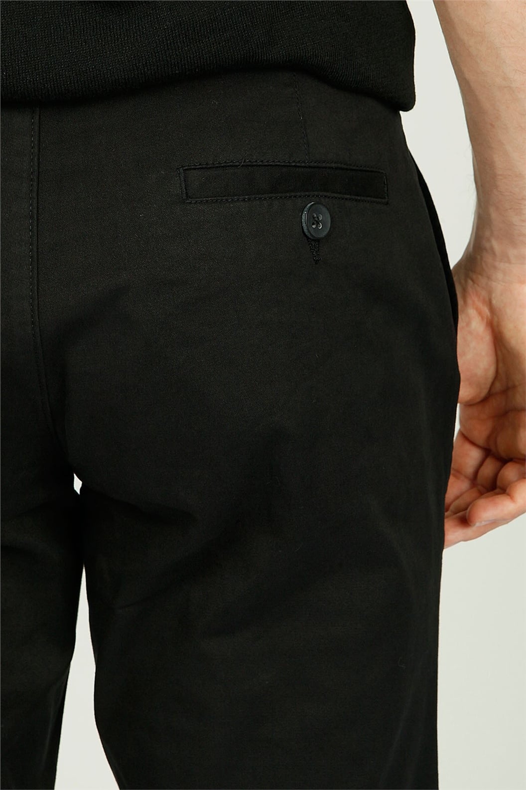 Siyah Comfort Fit Chino Pantolon