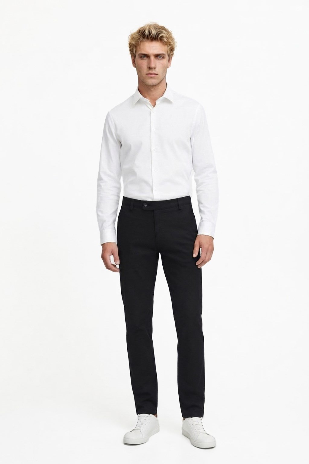 SİYAH Comfort Fit Chino Pantolon