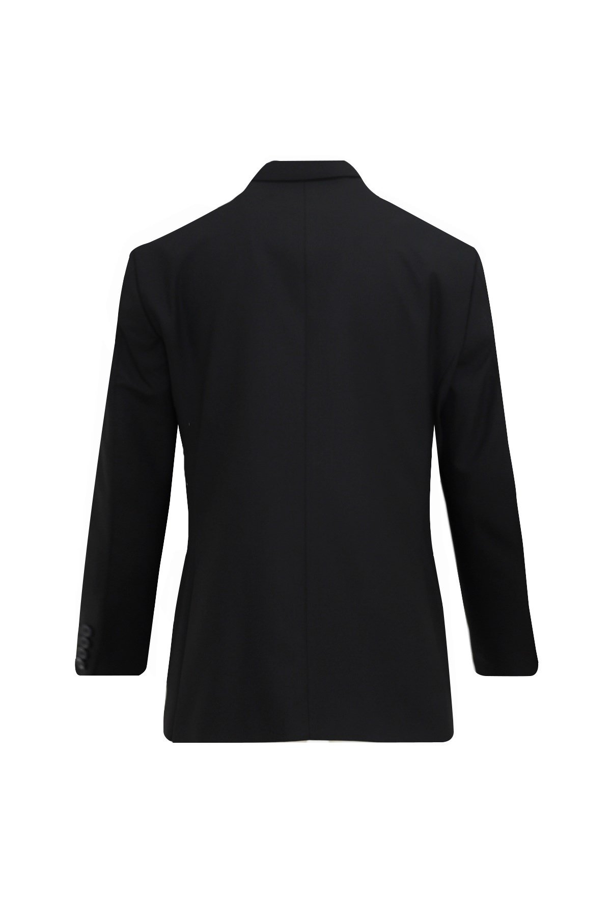 SİYAH Comfort Fit  Mono Yaka 6 Drop  Kapaklı Cep Klasik Takım Elbise