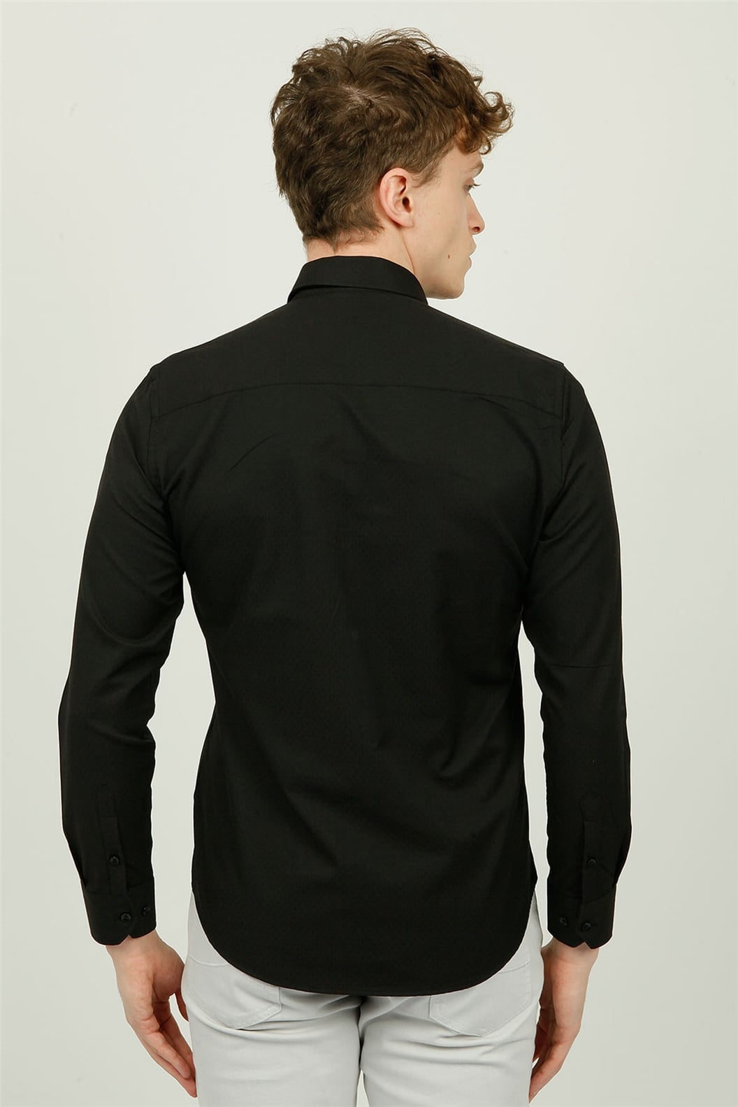 Siyah Comfort Fit Uzun Kol Gömlek