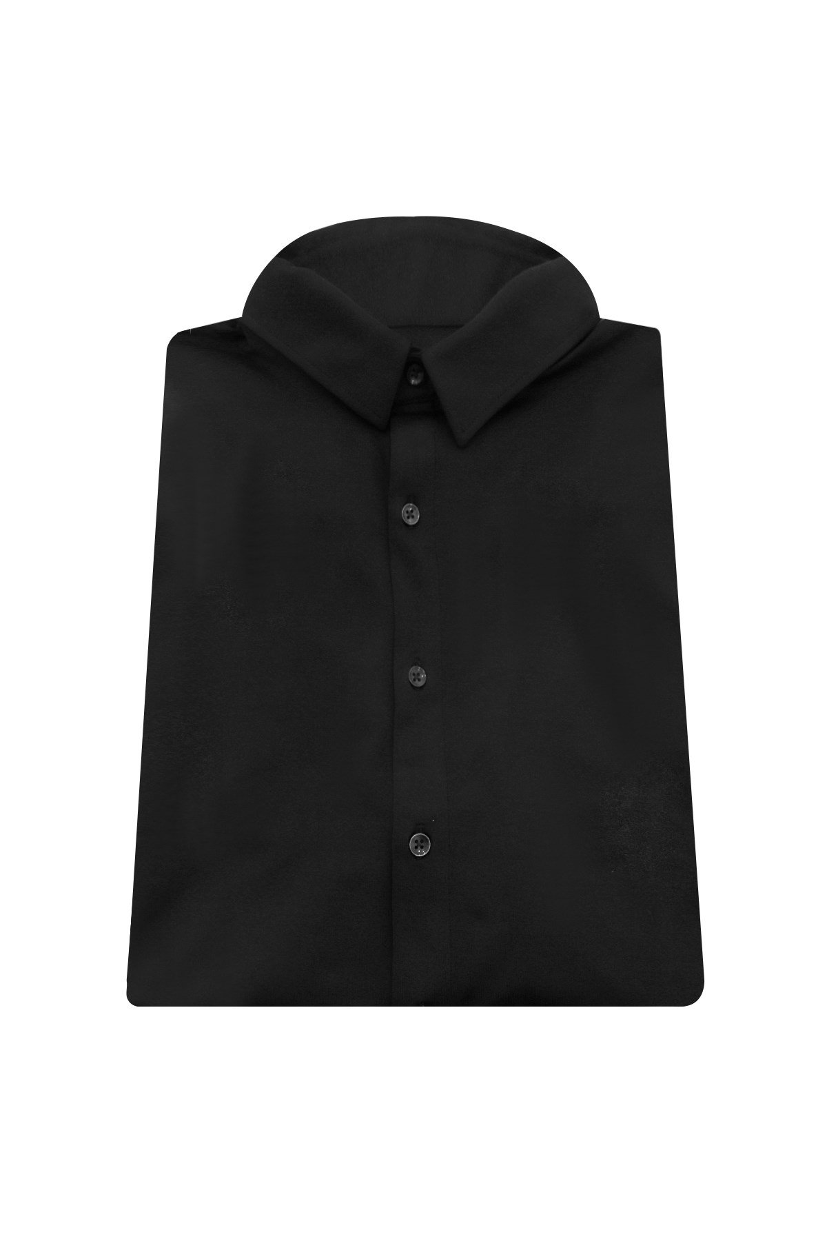 SİYAH Comfort Fit Uzun Kol Gömlek