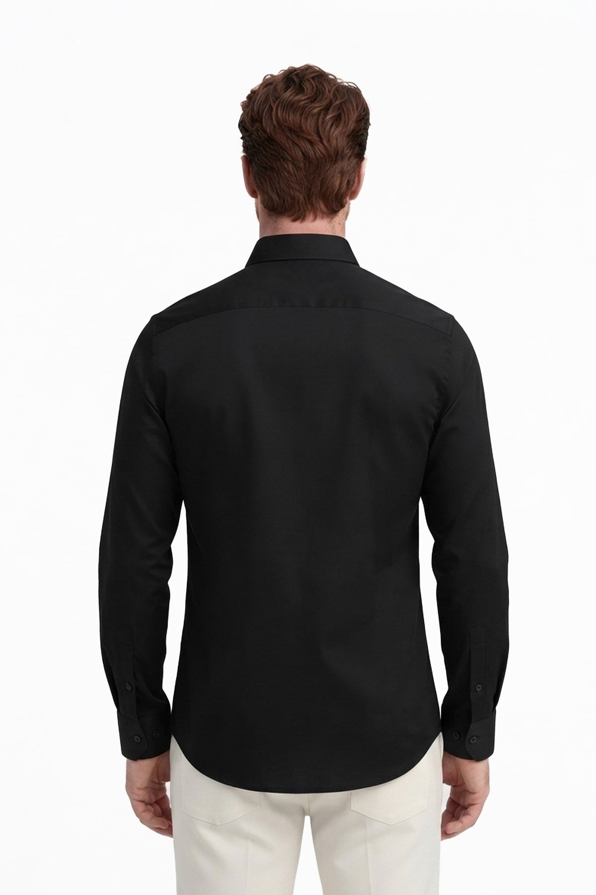 SİYAH Comfort Fit Uzun Kol Gömlek